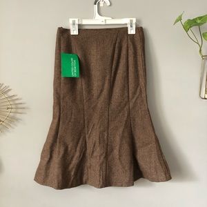 United Colors of Benetton brown houndstooth skirt